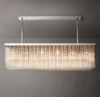 72 Inch Tronchi Glass Rectangular Chandelier - Cielo