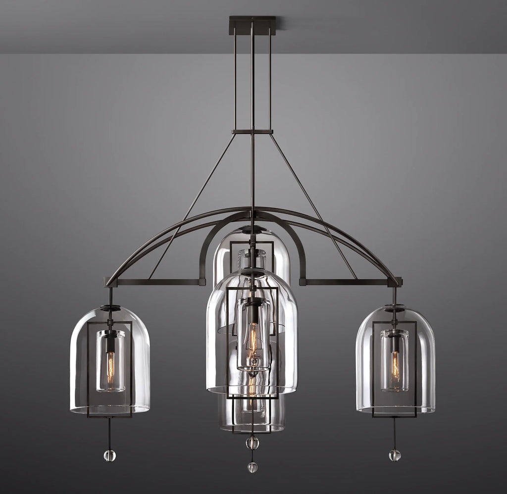 48 Inch Bell Glass Chandelier - Fulcrum