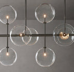 58 Inch Linear Sputnik Globe Glass Chandelier - Mobile