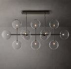 58 Inch Linear Sputnik Globe Glass Chandelier - Mobile
