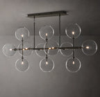 58 Inch Linear Sputnik Globe Glass Chandelier - Mobile
