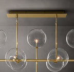 72 Inch Linear Sputnik Globe Glass Chandelier - Mobile