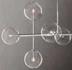 72 Inch Linear Sputnik Globe Glass Chandelier - Mobile