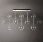 72 Inch Linear Sputnik Globe Glass Chandelier - Mobile