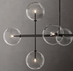 72 Inch Linear Sputnik Globe Glass Chandelier - Mobile