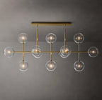 72 Inch Linear Sputnik Globe Glass Chandelier - Mobile