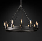 26 Inch Vintage Filament Tube Candle Round Chandelier - Camino
