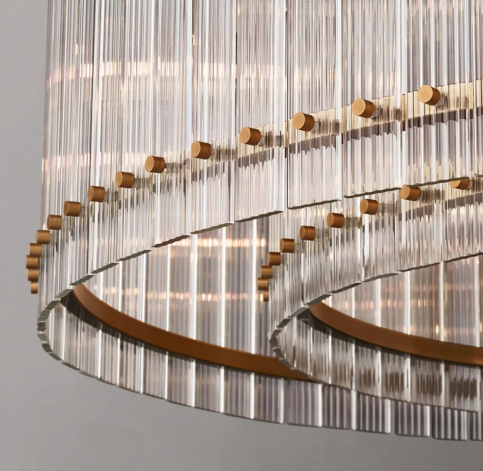 60 Inch Ribbed Glass Round Chandelier - San Marco