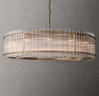 60 Inch Ribbed Glass Round Chandelier - San Marco