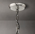 37 Inch Ribbed Glass Round Chandelier - San Marco