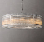 60 Inch Ribbed Glass Round Chandelier - San Marco