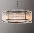 48 Inch Ribbed Glass Round Chandelier - San Marco