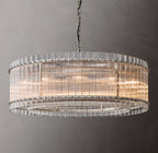 48 Inch Ribbed Glass Round Chandelier - San Marco