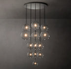 44 Inch Blown Glass Globe Cluster Chandelier - Mobile