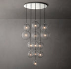 44 Inch Blown Glass Globe Cluster Chandelier - Mobile