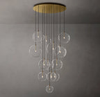 44 Inch Blown Glass Globe Cluster Chandelier - Mobile