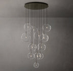 44 Inch Blown Glass Globe Cluster Chandelier - Mobile