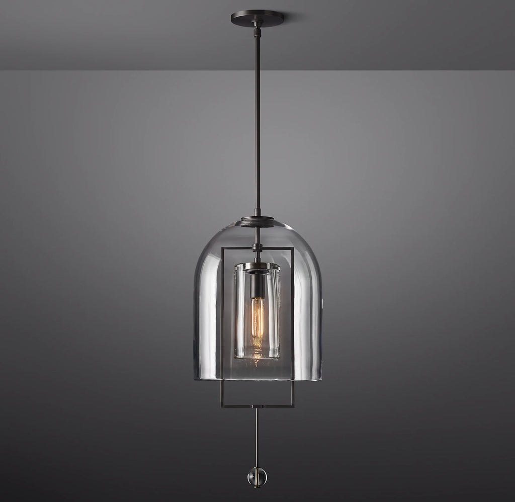 13 Inch Bell Glass Pendant Light - Fulcrum