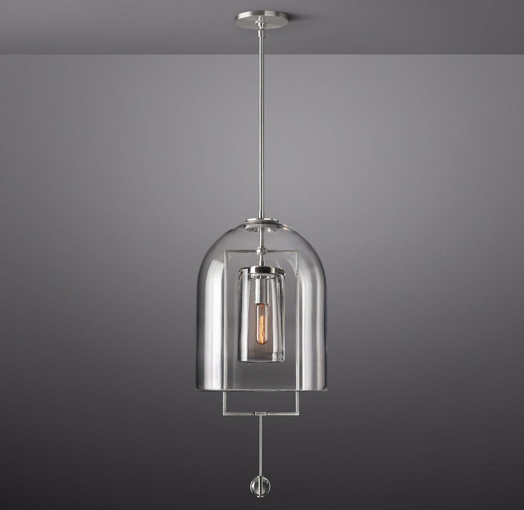 13 Inch Bell Glass Pendant Light - Fulcrum