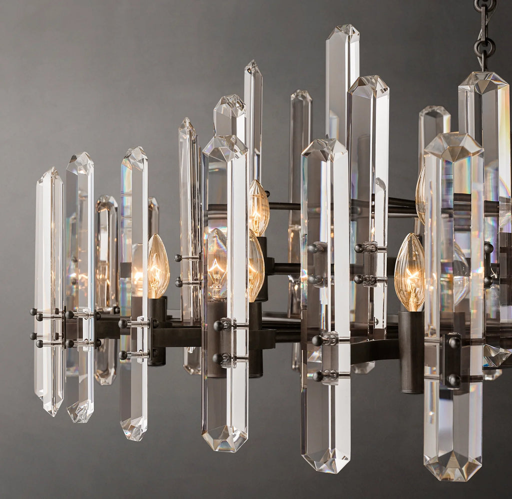 36 Inch Candelabra Crystal Chandelier - Bonnington