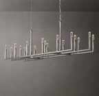 96 Inch Forged Candlestick Linear Chandelier - Thaddeus