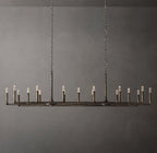 96 Inch Forged Candlestick Linear Chandelier - Thaddeus
