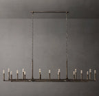 96 Inch Forged Candlestick Linear Chandelier - Thaddeus