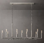 54 Inch Forged Candlestick Linear Chandelier - Thaddeus