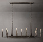 54 Inch Forged Candlestick Linear Chandelier - Thaddeus