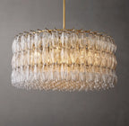 36 Inch Clear Murano Glass Round Chandelier - Chiara