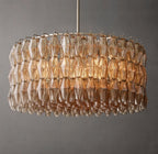36 Inch Smoked Murano Glass Round Chandelier - Chiara