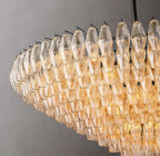 62 Inch Clear Murano Glass Tiered Chandelier - Chiara