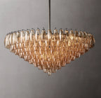 46 Inch Smoked Murano Glass Tiered Chandelier - Chiara