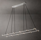 72 Inch Globe Crystal Rectangular Chandelier - Eclatant