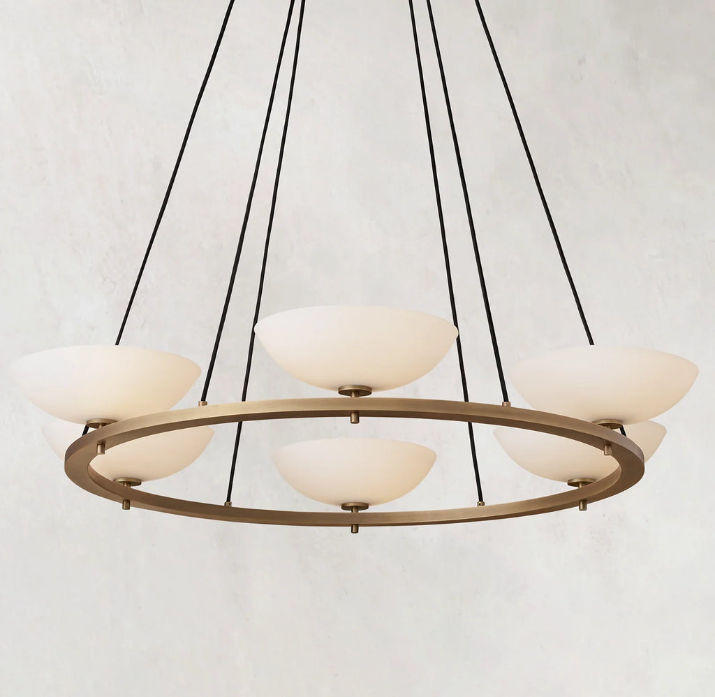 48 Inch Porcelain Bowl Round Chandelier - Vernet
