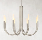 38 Inch Candlestick Swoop Arm Chandelier - Rousseau