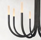 38 Inch Candlestick Swoop Arm Chandelier - Rousseau