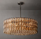 46 Inch Smoked Murano Glass Round Chandelier - Chiara
