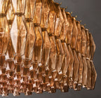 54 Inch Smoked Murano Glass Rectangular Chandelier - Chiara