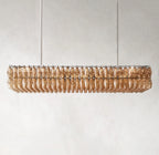 74 Inch Smoked Murano Glass Rectangular Chandelier - Chiara