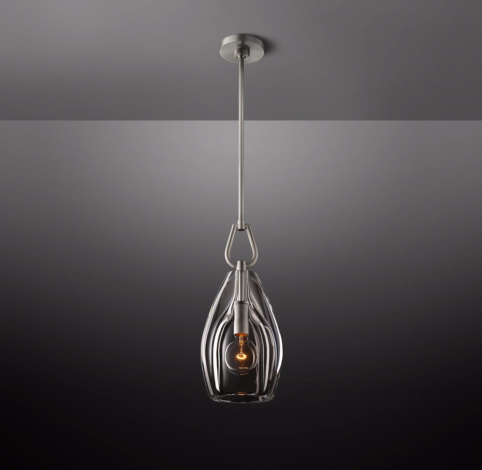 8 Inch Flute Crystal Pendant Light - Botanist