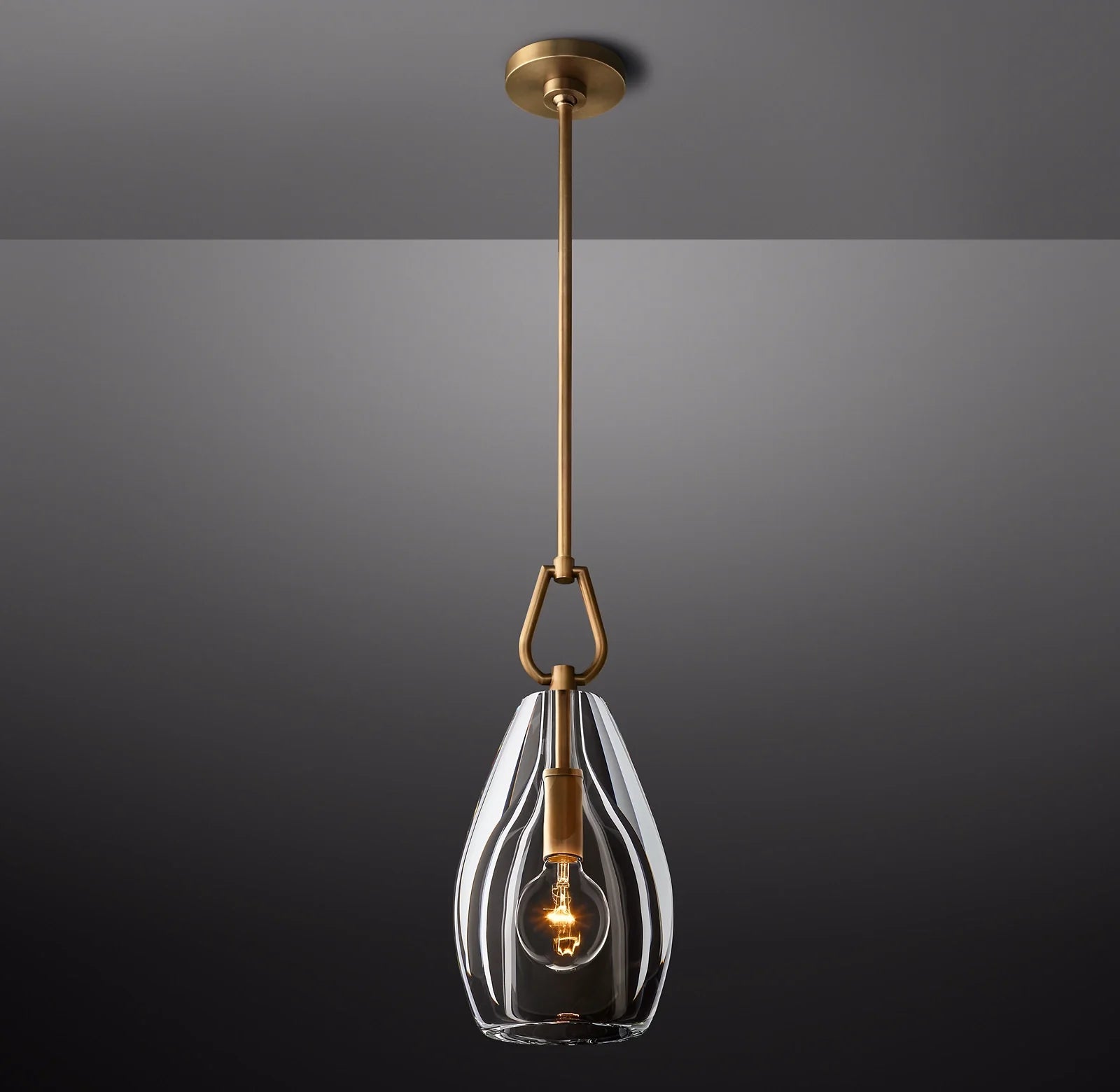 9 Inch Flute Crystal Pendant Light - Botanist