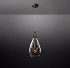 8 Inch Flute Crystal Pendant Light - Botanist