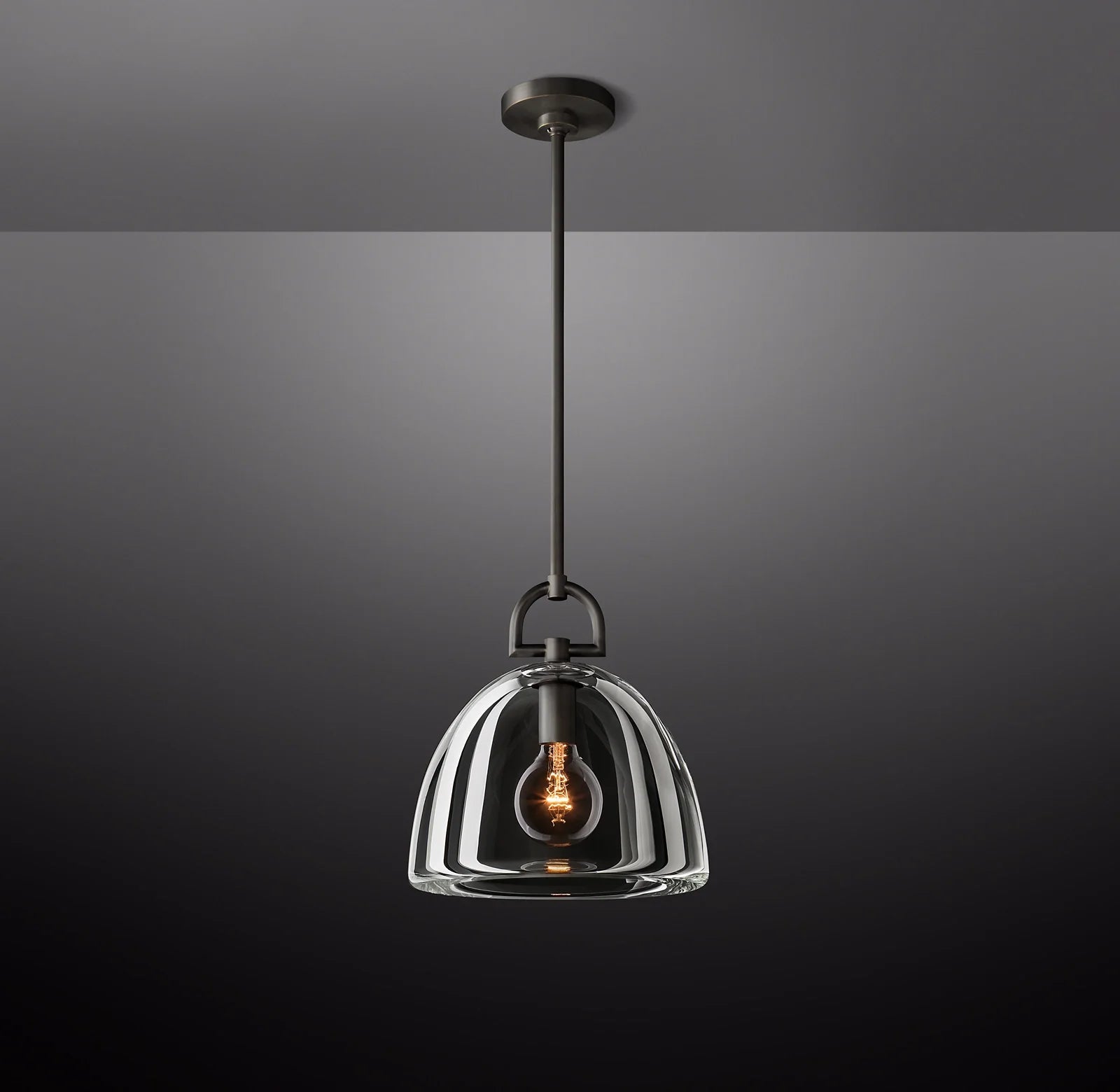 11 Inch Dome Crystal Pendant Light - Botanist