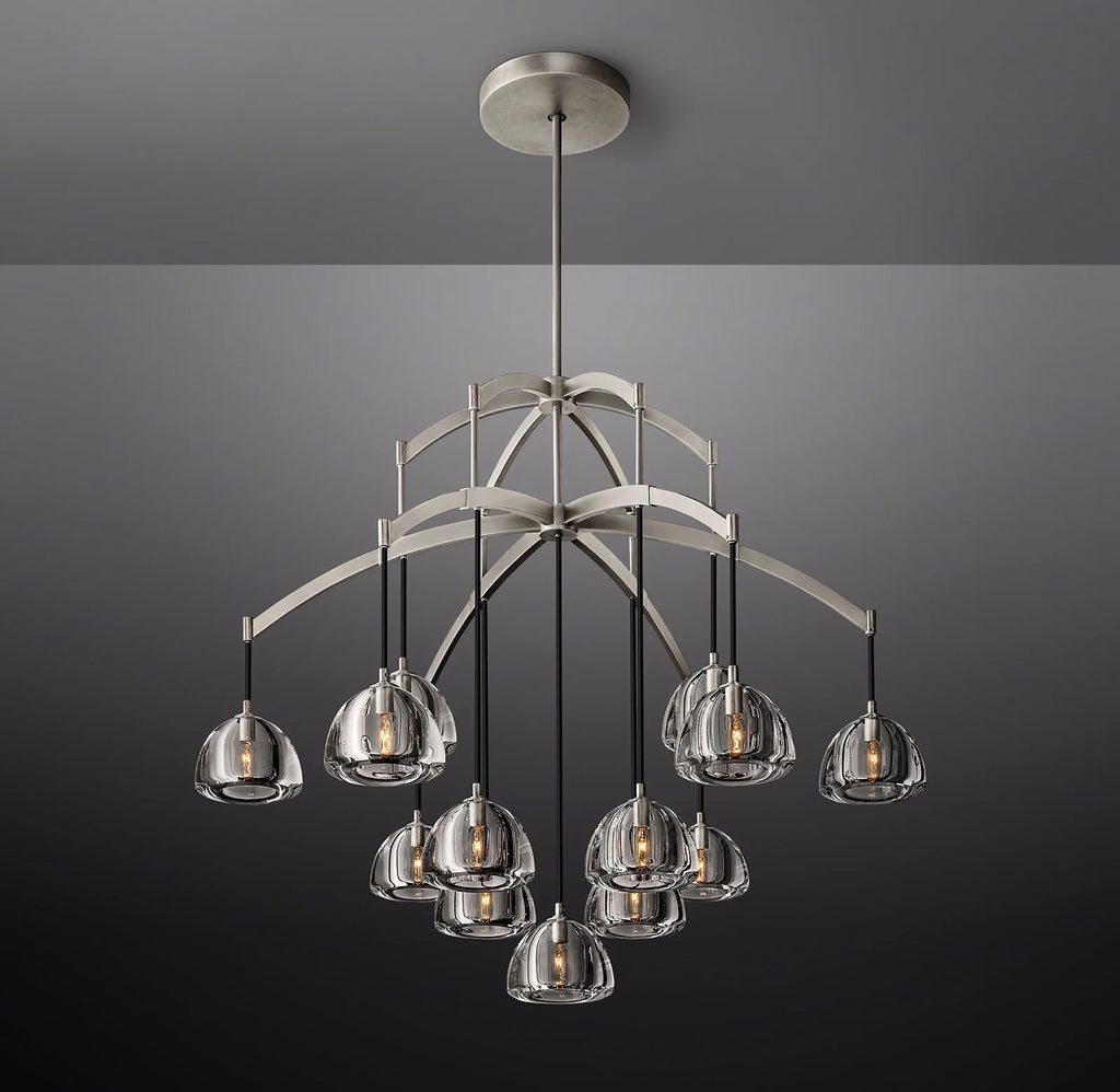 48 Inch Crystal Cluster Chandelier - Hemisphere