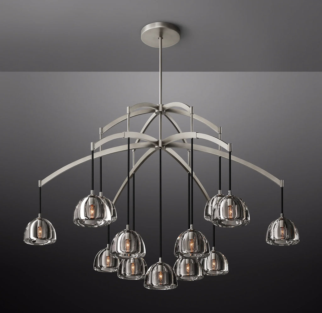 60 Inch Crystal Cluster Chandelier - Hemisphere