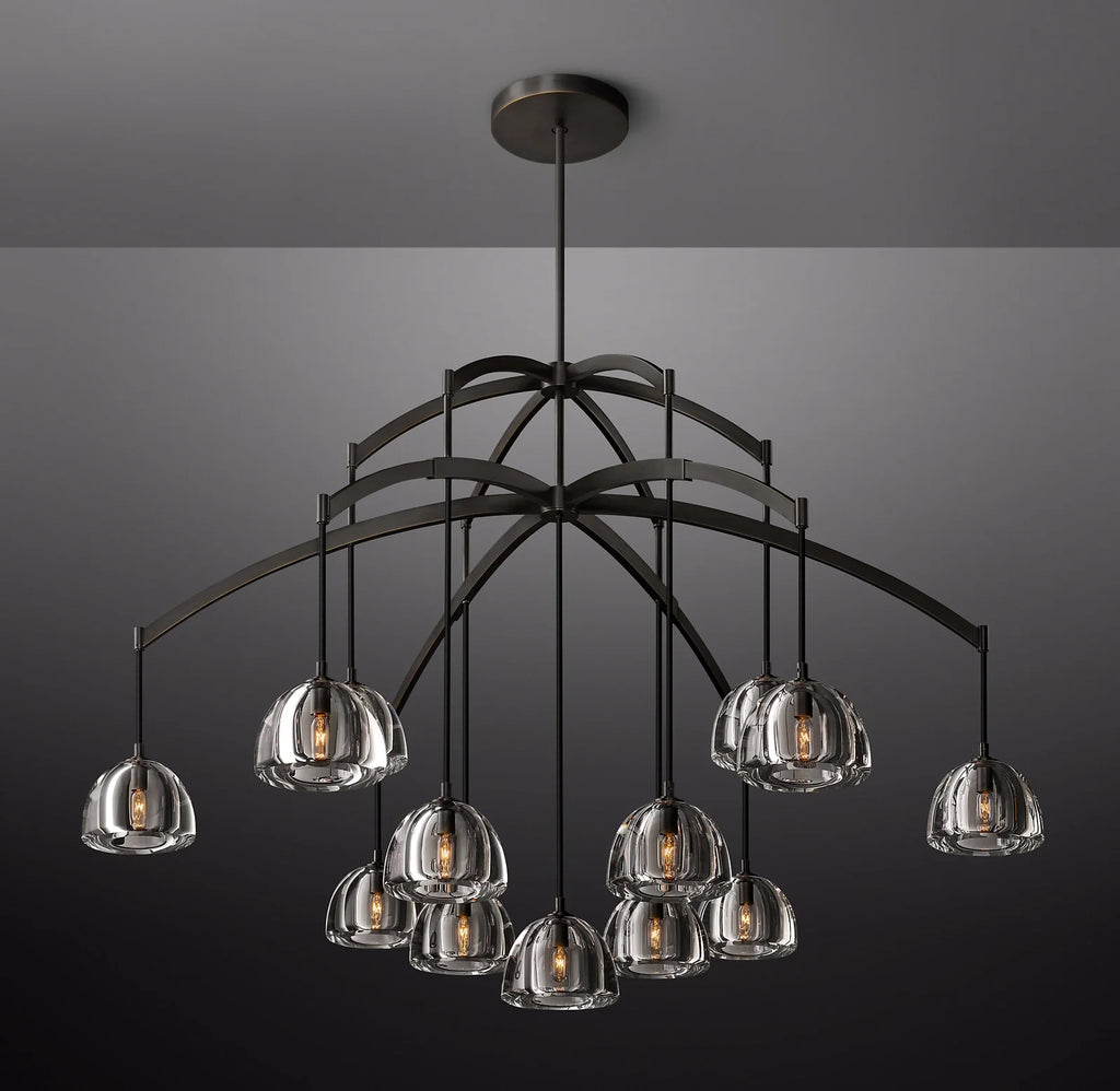 60 Inch Crystal Cluster Chandelier - Hemisphere