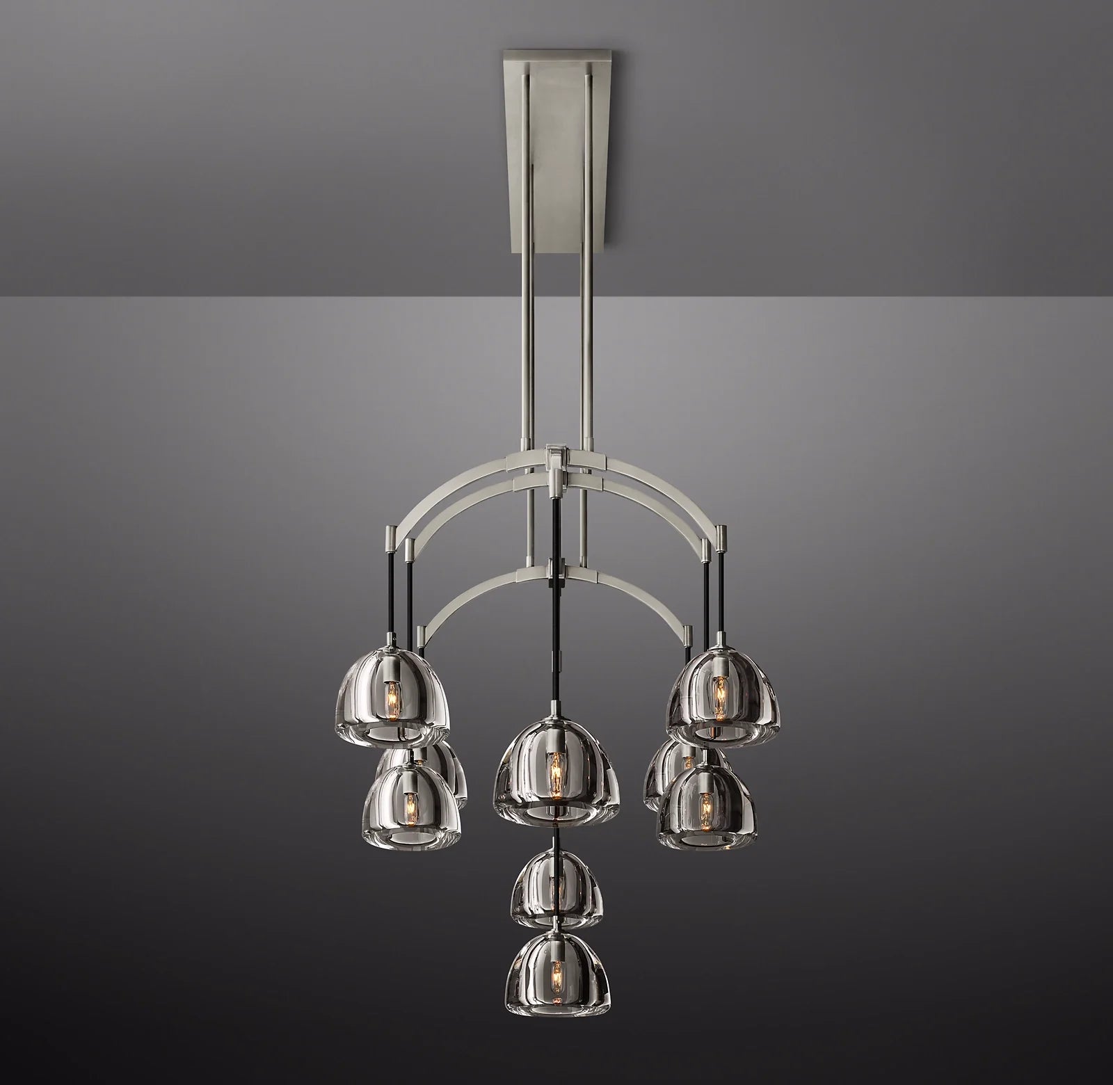 72 Inch Crystal Linear Chandelier - Hemisphere