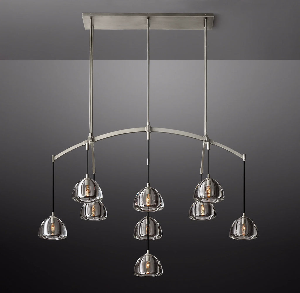 54 Inch Crystal Linear Chandelier - Hemisphere