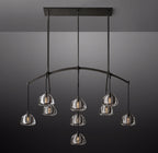 54 Inch Crystal Linear Chandelier - Hemisphere